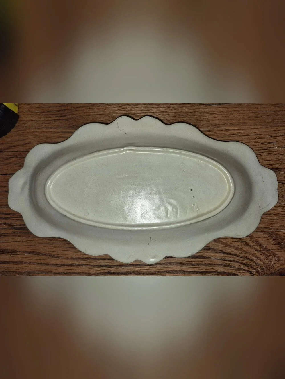 Vintage mid-century porcelain ceramic celery or relish tray, Made In 1974